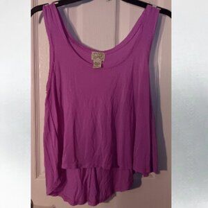 Eyelash Couture cropped tank tank top, pink extra small juniors